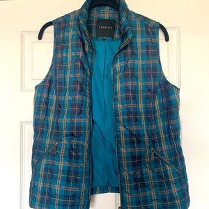 Talbots Plaid Vest